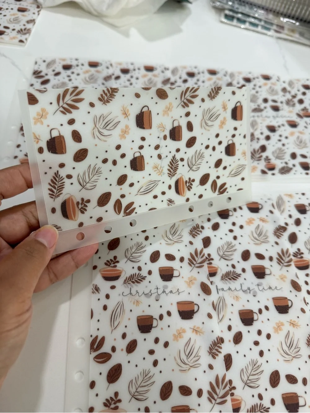 A6 Fall Pattern Cash envelopes